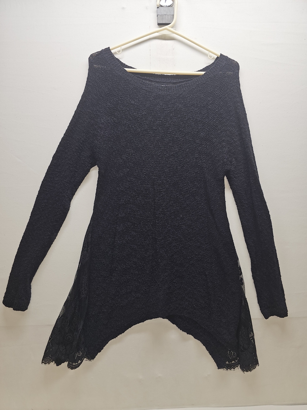 Lauren Conrad Black Lace Sweater M Whimsigoth Festival Goth Dark Academia Y2K